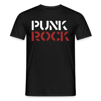 Punk Rock - Männer T-Shirt - Schwarz - Vorne - AI Model Male 178 light (178cm)
