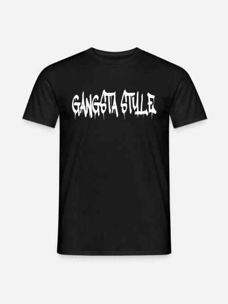 Gangsta Style Gangsta Rap - Camiseta hombre - negro
