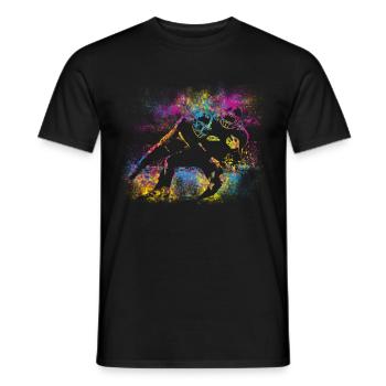 Football Colors - Men's T-Shirt - black - Front - AI Model Male 178 light (178cm)