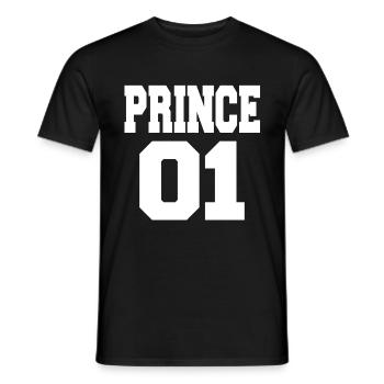 PRINCE 01 Partner Shirt Design #white - Men's T-Shirt - black - Front - AI Model Male 178 light (178cm)