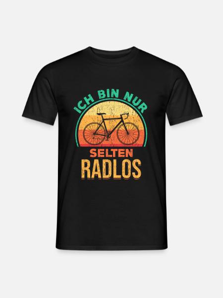 Ich bin nur selten Radlos Vintage Fahrrad Rennrad - Männer T-Shirt - Schwarz