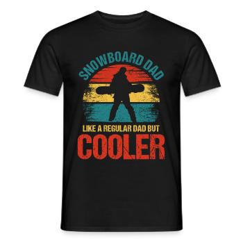 Snowboard Dad Like A Regular Dad But Cooler - Männer T-Shirt - Schwarz - Vorne - AI Model Male 178 light (178cm)
