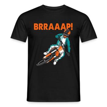Braaap Motocross Motorcycle Dirtbike Offroad Biker - Männer T-Shirt - Schwarz - Vorne - AI Model Male 178 light (178cm)