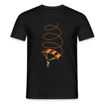 Paraglider Vintage Paragliding Paraglider Spiral - Männer T-Shirt - Schwarz - Vorne - AI Model Male 178 light (178cm)