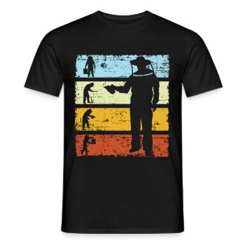 Apicole Vintage Abeilles Chuchoteurs Rétro Apiculture - T-shirt homme - noir - Devant - AI Model Male 178 light (178cm)