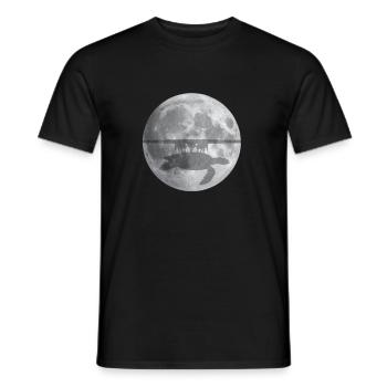 Flat Earth théorie éléphant tortue - T-shirt homme - noir - Devant - AI Model Male 178 light (178cm)