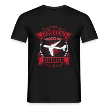 Avion Aviation Pilote Turbulence Makes Me Dance - T-shirt homme - noir - Devant - AI Model Male 178 light (178cm)