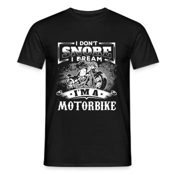 I don't Snore I Dream I'm A Motorbike Motorrad - Männer T-Shirt - Schwarz - Vorne - AI Model Male 178 light (178cm)