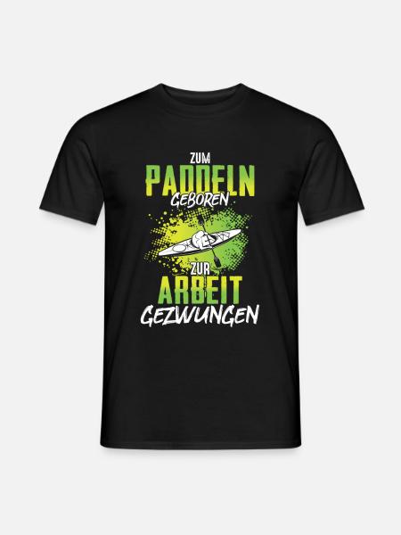 Zum Paddeln geboren Kajak Paddelboot Kanufahrer - Männer T-Shirt - Schwarz