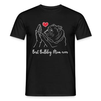 Best English Bulldog Mom Ever Bulldoggen Mama - T-shirt homme - noir - Devant - AI Model Male 178 light (178cm)