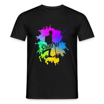 Stunt Scooter vintage retro Stunt It Gifts - T-shirt homme - noir - Devant - AI Model Male 178 light (178cm)