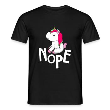 Unicorn Nope No Chiller Unicorns Lazy Unicorn - Men's T-Shirt - black - Front - AI Model Male 178 light (178cm)