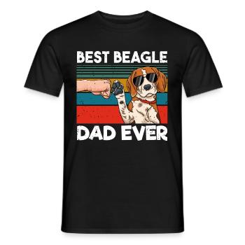 Meilleur Beagle Dad Ever - T-shirt homme - noir - Devant - AI Model Male 178 light (178cm)
