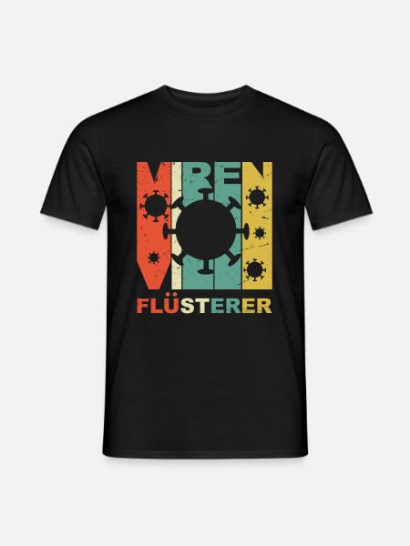 Viren Flüsterer Vintage - Männer T-Shirt - Schwarz