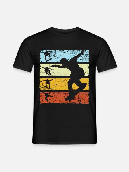 Vintage Skateboard Retro - Männer T-Shirt - Schwarz