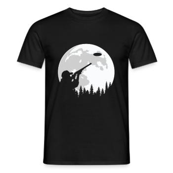 Tir au pigeon d’argile Lune Pigeon d’argile Tireur sportif - T-shirt homme - noir - Devant - AI Model Male 178 light (178cm)