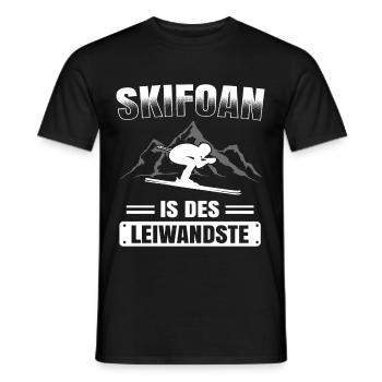 Skifoan Is Des Leiwandste Ski Skifahrer Mundart - Männer T-Shirt - Schwarz - Vorne - AI Model Male 178 light (178cm)