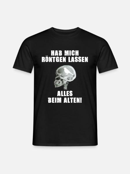 Hab mich Röntgen lassen alles OK Vogel Röntgenbild - Männer T-Shirt - Schwarz