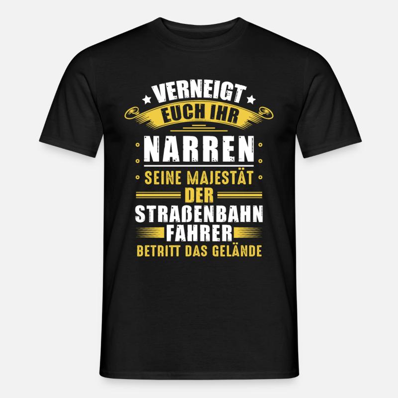 Straßenbahnfahrer Straßenbahn Tram Beruf Geschenk - Männer T-Shirt - Schwarz