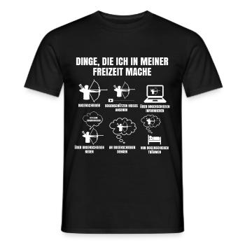 Dinge Die Ich In Der Freizeit Mache Bogenschießen - Männer T-Shirt - Schwarz - Vorne - AI Model Male 178 light (178cm)