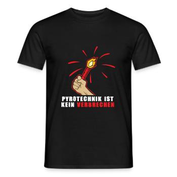 Pyrotechnik ist kein Verbrechen Pyro is no crime - Männer T-Shirt - Schwarz - Vorne - AI Model Male 178 light (178cm)