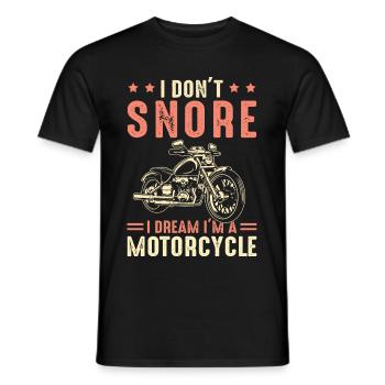 I Don't Snore - Motorcycle - Snoring Biker - Men's T-Shirt - black - Front - AI Model Male 178 light (178cm)