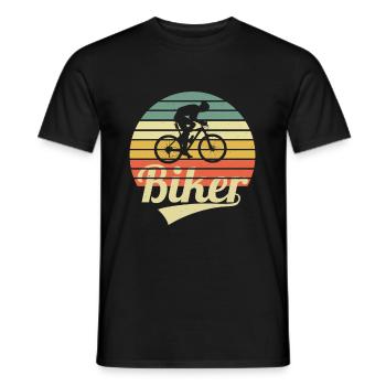 Biker Vintage Cycling Road Bike Retro Road Bike - Männer T-Shirt - Schwarz - Vorne - AI Model Male 178 light (178cm)