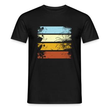 Vintage Fireworks New Year's Eve Pyrotechnics Gift - T-shirt homme - noir - Devant - AI Model Male 178 light (178cm)