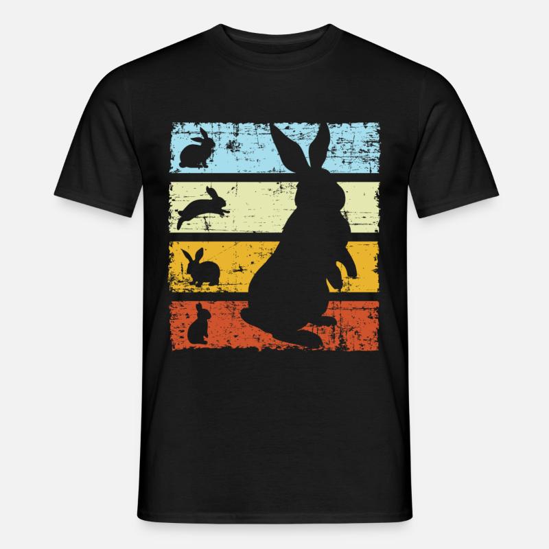 Rabbit Retro - Männer T-Shirt - Schwarz