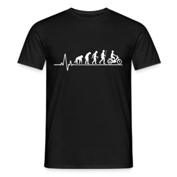 Evolution Mofafahrer Herzschlag Mofa Steyr Moped - Männer T-Shirt - Schwarz - Vorne - AI Model Male 178 light (178cm)