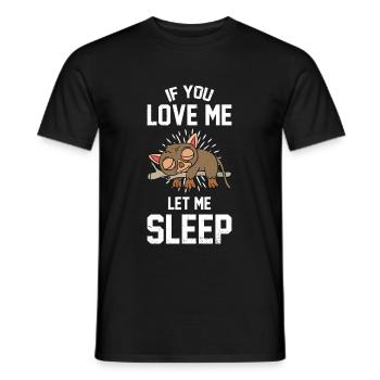 If You Love Me Let Me Sleep Monkey Tarsier - Männer T-Shirt - Schwarz - Vorne - AI Model Male 178 light (178cm)