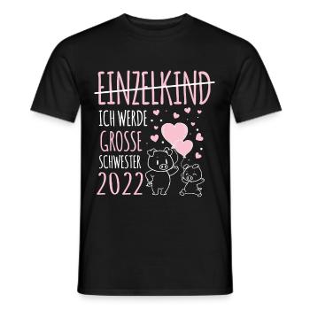 Ich werde eine große Schwester Einzelkind Ferkel - Männer T-Shirt - Schwarz - Vorne - AI Model Male 178 light (178cm)