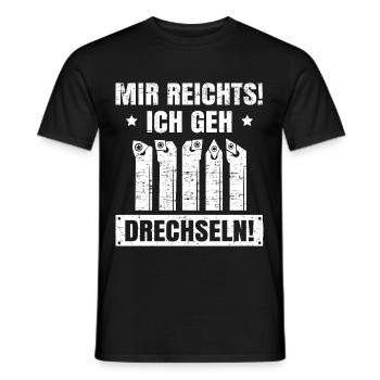 Mir reichts ich geh Drechseln Drechsler Drehmeißel - Männer T-Shirt - Schwarz - Vorne - AI Model Male 178 light (178cm)