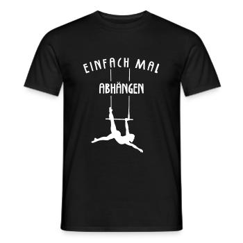 Einfach mal Abhängen Akrobatik Artistik Trapez - Männer T-Shirt - Schwarz - Vorne - AI Model Male 178 light (178cm)