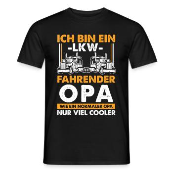Vatertag Geschenk für LKW Fahrer Opa Geburtstag - Männer T-Shirt - Schwarz - Vorne - AI Model Male 178 light (178cm)