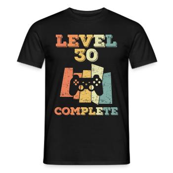 Level 30 Joueur de jeu complet 30 ans - T-shirt homme - noir - Devant - AI Model Male 178 light (178cm)