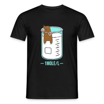 One Mole Per Liter Chemistry Science Chemist - Men's T-Shirt - black - Front - AI Model Male 178 light (178cm)