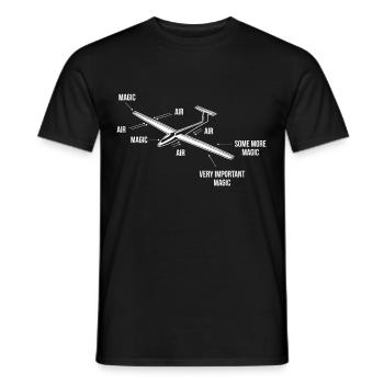 Planeur magique Planeur - T-shirt homme - noir - Devant - AI Model Male 178 light (178cm)