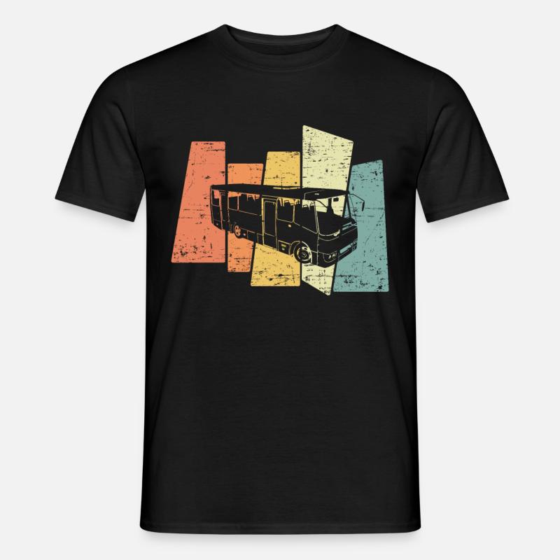 Retro Bus Driver Profession Transporter Bus - Männer T-Shirt - Schwarz