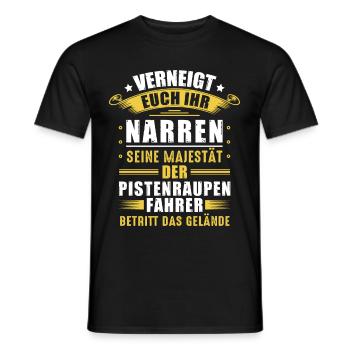 Pistenfahrzeug Pistenraupe Pistenraupenfahrer - Männer T-Shirt - Schwarz - Vorne - AI Model Male 178 light (178cm)