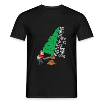 Et Into The Forest I go to Lose My mind Forester - T-shirt homme - noir - Devant - AI Model Male 178 light (178cm)