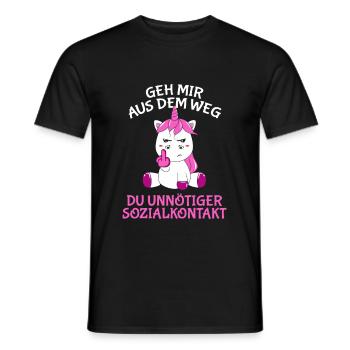 Geh Mir Aus Dem Weg Du Unnötiger SozialkontaktGehG - Männer T-Shirt - Schwarz - Vorne - AI Model Male 178 light (178cm)