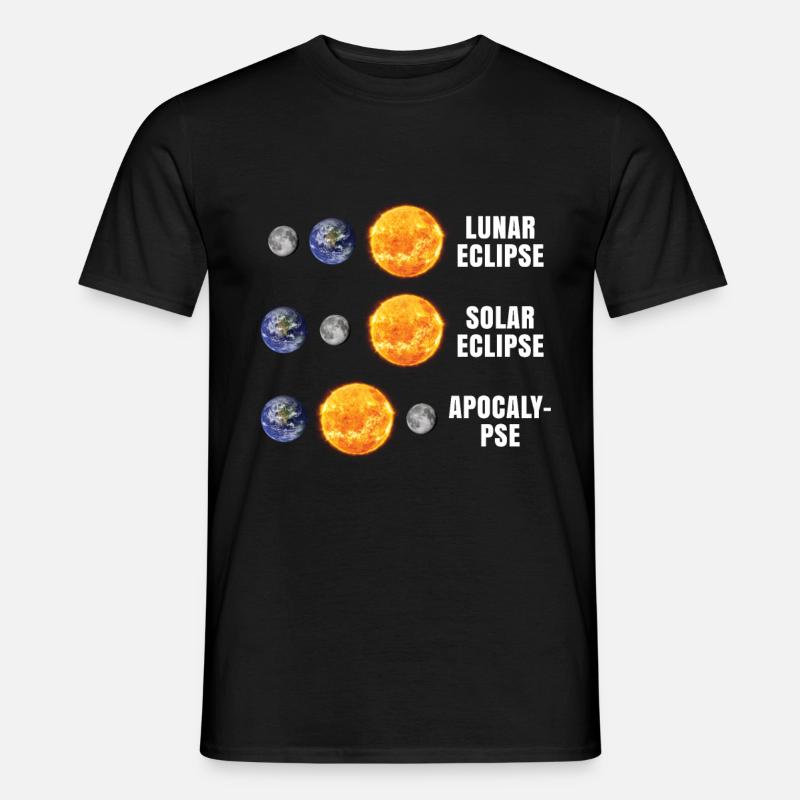 Astronomy Lunar Solar Eclipse Apocalypse - Männer T-Shirt - Schwarz