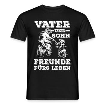 Motocross Vater Und Sohn Bike Motorrad Sohn - Männer T-Shirt - Schwarz - Vorne - AI Model Male 178 light (178cm)