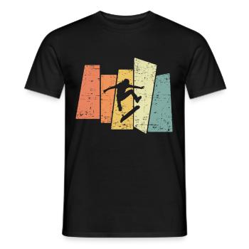 Retro Skater Skateboard Vintage - T-shirt homme - noir - Devant - AI Model Male 178 light (178cm)