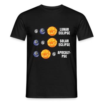 Lunar Eclipse Solar Eclipse Apocalypse - Men's T-Shirt - black - Front - AI Model Male 178 light (178cm)