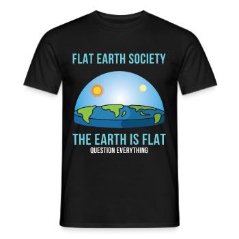 Flat Earth Society Plat Terre Modèle de carte - T-shirt homme - noir - Devant - AI Model Male 178 light (178cm)