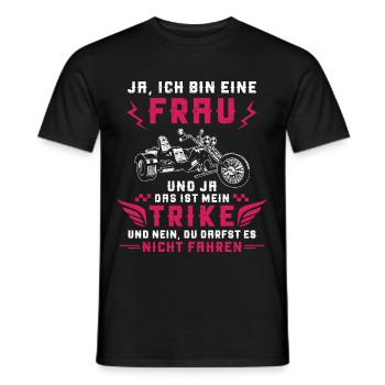 Trike Dreirad Trikefahrerin Spruch Motorradfahrer - Männer T-Shirt - Schwarz - Vorne - AI Model Male 178 light (178cm)