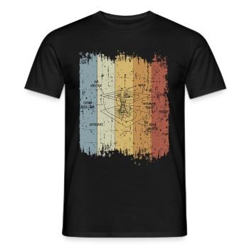 Astrophysicist Retro Time Curvature Quantum Physic - Männer T-Shirt - Schwarz - Vorne - AI Model Male 178 light (178cm)