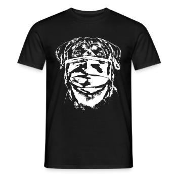 Masque Rotweiler Social Distancing Bouche Nez Masque - T-shirt homme - noir - Devant - AI Model Male 178 light (178cm)